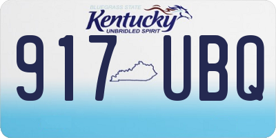 KY license plate 917UBQ