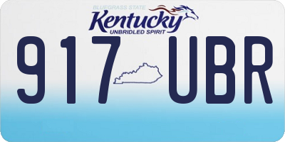 KY license plate 917UBR