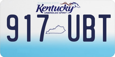 KY license plate 917UBT