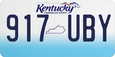 KY license plate 917UBY