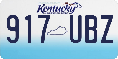 KY license plate 917UBZ