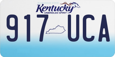 KY license plate 917UCA