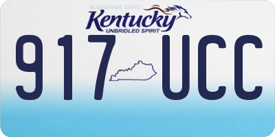 KY license plate 917UCC