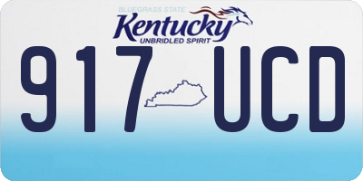 KY license plate 917UCD