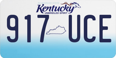 KY license plate 917UCE
