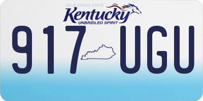 KY license plate 917UGU