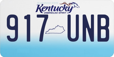 KY license plate 917UNB