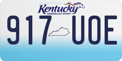 KY license plate 917UOE