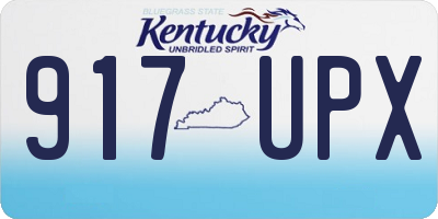KY license plate 917UPX