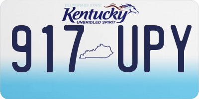 KY license plate 917UPY