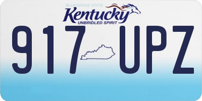 KY license plate 917UPZ