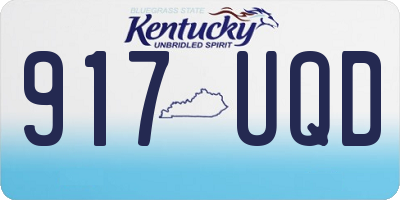 KY license plate 917UQD