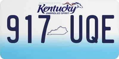 KY license plate 917UQE