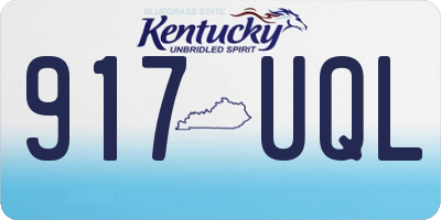 KY license plate 917UQL