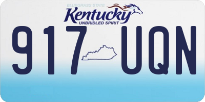 KY license plate 917UQN