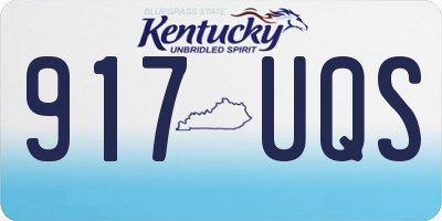 KY license plate 917UQS