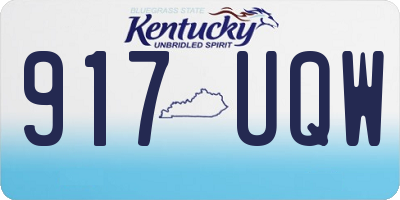 KY license plate 917UQW