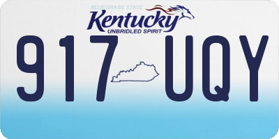 KY license plate 917UQY