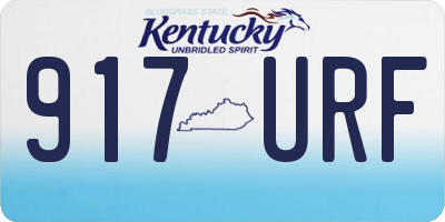 KY license plate 917URF
