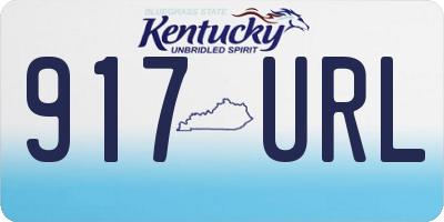 KY license plate 917URL