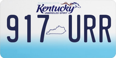 KY license plate 917URR