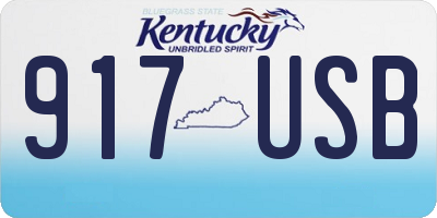 KY license plate 917USB