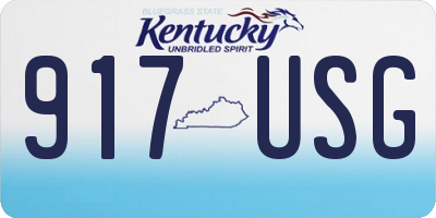 KY license plate 917USG