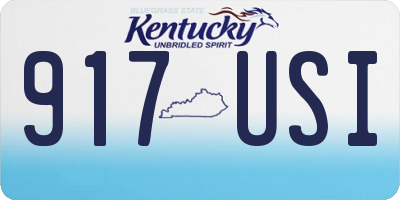 KY license plate 917USI