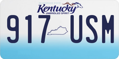 KY license plate 917USM
