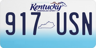 KY license plate 917USN