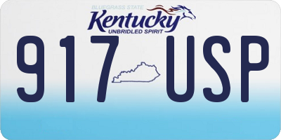 KY license plate 917USP
