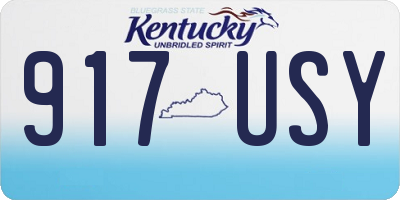 KY license plate 917USY