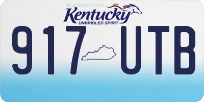 KY license plate 917UTB