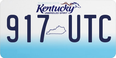 KY license plate 917UTC