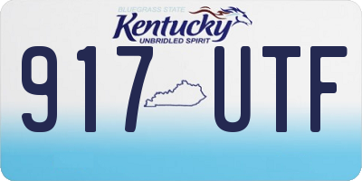 KY license plate 917UTF