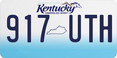 KY license plate 917UTH