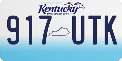 KY license plate 917UTK