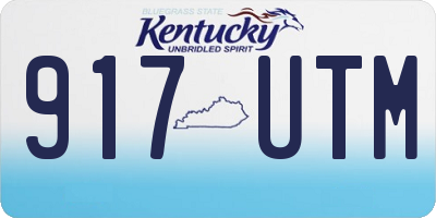 KY license plate 917UTM