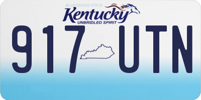 KY license plate 917UTN