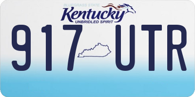 KY license plate 917UTR