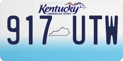 KY license plate 917UTW