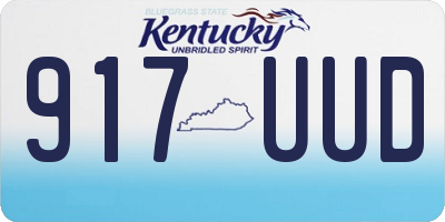 KY license plate 917UUD