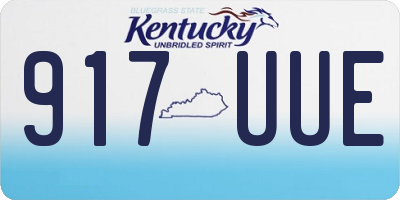 KY license plate 917UUE