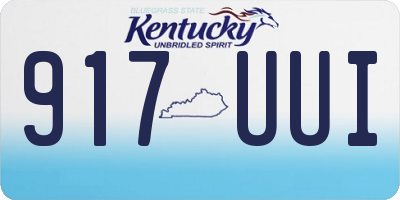 KY license plate 917UUI