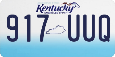 KY license plate 917UUQ