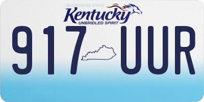 KY license plate 917UUR