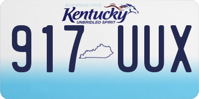 KY license plate 917UUX