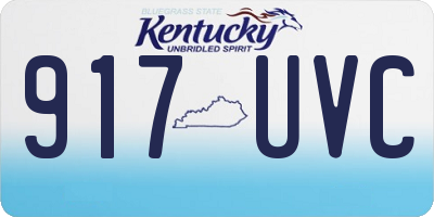 KY license plate 917UVC
