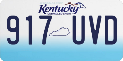 KY license plate 917UVD