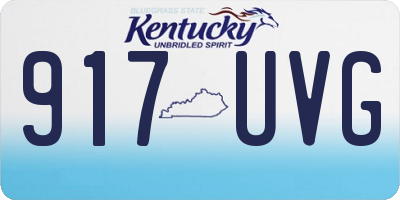 KY license plate 917UVG